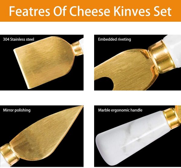 Cheese Spreader Knife Set 4pcs 2