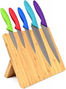 Vertier Premium Magnetic Bamboo Knife Block